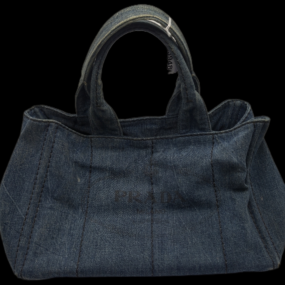 Prada Large Denim Canapa Tote